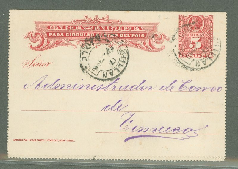 Chile  1908 5c Lettercard used from Chillan, long message