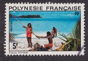 French Polynesia # 279, A campfire on the Beach, Used, 1/3 Cat.