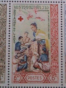 ​LAOS-1963 SC# 87a CENTENARY OF INTERNATIONAL RED CROSS MNH S/S VERY FINE