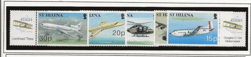 St Helena 2003 Powered Flight Centenary set of 6 + tabs sg.905-10  MNH