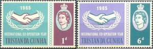 627714 MNH TRISTAN DA CUNHA 1965 COOPERACION INTERNACIONAL