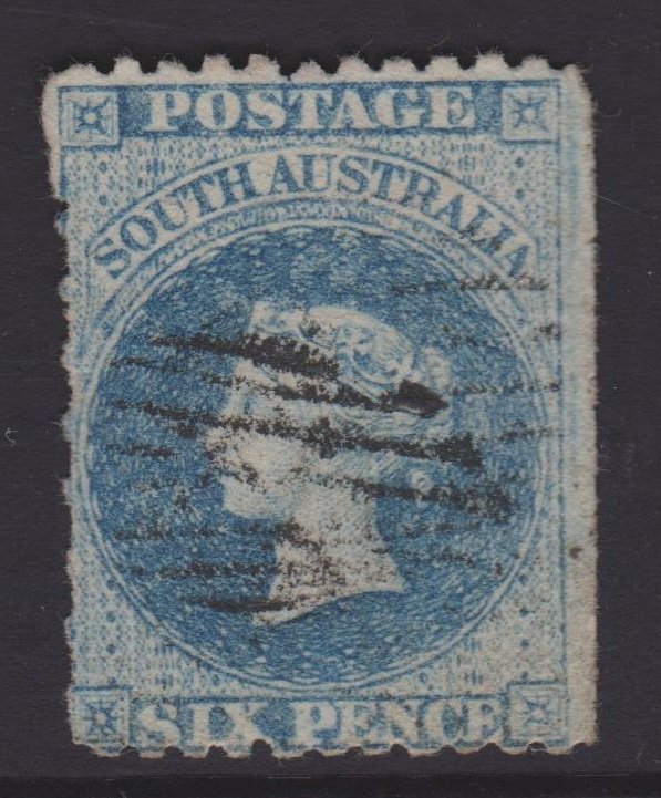 South Australia Sc#32 Bright Pale Blue Used - Perf 11.5 x Roulette