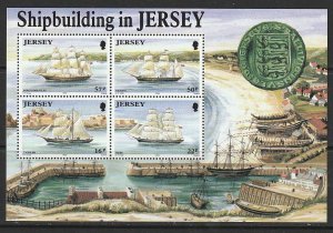 1992 Jersey-Sc 599a - SS - used VF - Jersey Built Sailing Ships