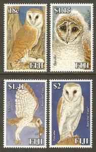 Fiji #1076-9 NH Barn Owls