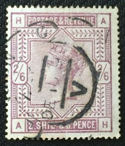 GB QV 1883-4 2/6 Lilac Used SG#178 GB4230