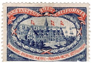 (I.B) US Cinderella : Panama-Pacific Exposition (1915) Denmark Publicity Stamp