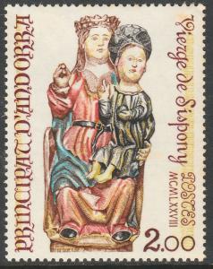 ANDORRA-FRENCH 264, VIRGIN OF SISPONY. MINT, NH. (270)