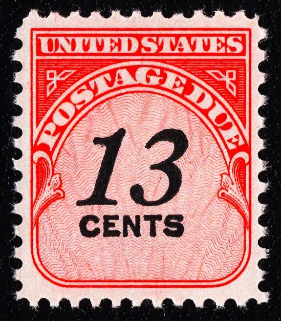 US J103 MNH VF 13 Cent Postage Due - Shiny Gum