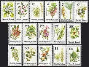 Norfolk 323-338,MNH.Michel 319-334. Local Flowers 1984.