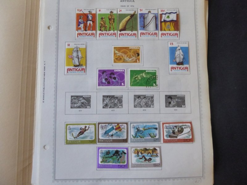 Antigua 1976-1984 Stamp Collection on Alb Pgs