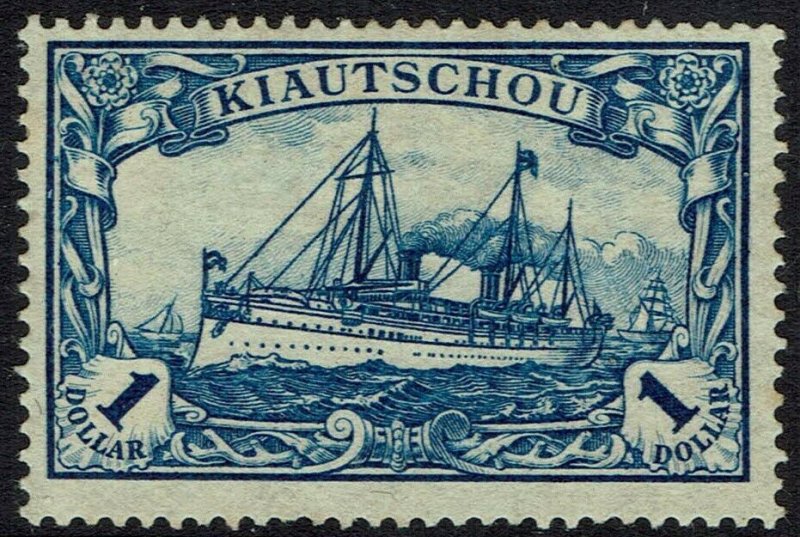 KIAOCHOW 1905 YACHT $1 NO WMK 26 X 17 