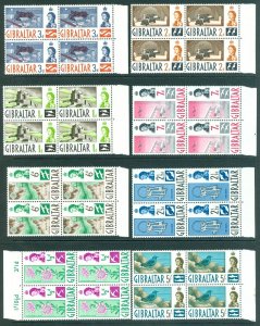 SG 160-173 Gibraltar 1960-62. ½d-£1 set of 14. Pristine unmounted mint...