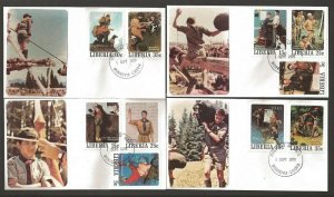 1979 Liberia Rockwell Boy Scout set 50 on 20 FDC