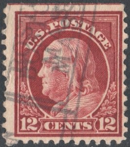 SC#512a 12¢ Franklin Single (1917) Used