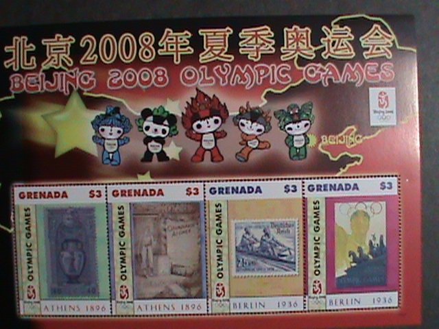 GRENADA STAMP-2008  SUMMER OLYMPIC GAMES BEIJING -MNH MINI SHEET   VERY FINE