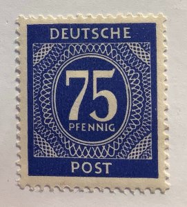 Germany 1946 Scott 553 MH - 75pf, Numeral