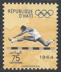 Haiti Scott C225 MLH 75c Olympics Air Mail Issue of 1964, Hurdles