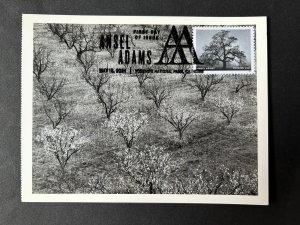 Ansel Adams 2024 FDC Maxicard Maximum Postcard Orchid Portola Valley CA