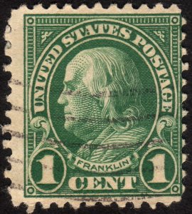 1923, US 1c, Benjamin Franklin, Used, Sc 552