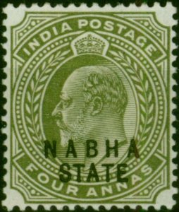 Nabha 1903 4a Olive SG42 Fine & Fresh LMM