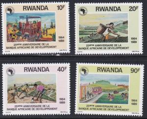 Rwanda # 1346-1349, African Development Bank, Mint NH, 1/2 Cat