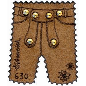 Austria 2015 Lederhosen-Embossed on Leather with Glass Crystals, Scott No. 2580