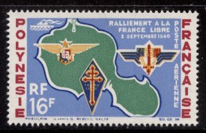 French Polynesia 1964 WWII Tahitian Volunteers set Sc# 210/C31 NH