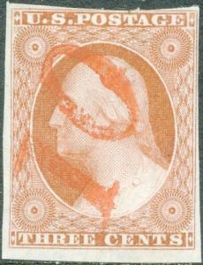 #10 VF USED WITH RED NUMERAL 10 CANCEL CV $225.00 BP2006