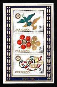 Cook Islands 1980 ROTARY Anniversary 1905/1980 Sheet Perforated Mint (NH)