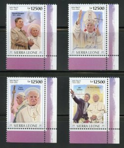 SIERRA LEONE 2020 100th ANNIVERSARY OF POPE JOHN PAUL II  SET MINT NH