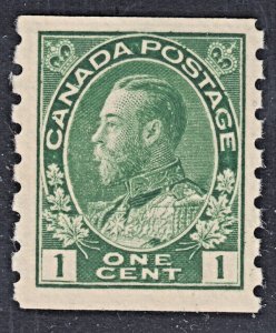 1912 Canada Sc #125 - KGV Admiral -  1¢ Coil Stamp - MNH VF cv$100