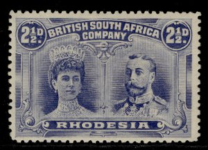 RHODESIA GV SG184, 2½d ultramarine, LH MINT. Cat £38. PERF 13½