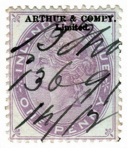 (I.B) QV Commercial Overprint : Arthur & Company Ltd