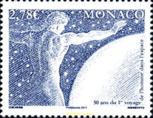 270636 MNH MONACO 2011 CINCUENTENARIO DEL PRIMER HOMBRE AL ESPACIO
