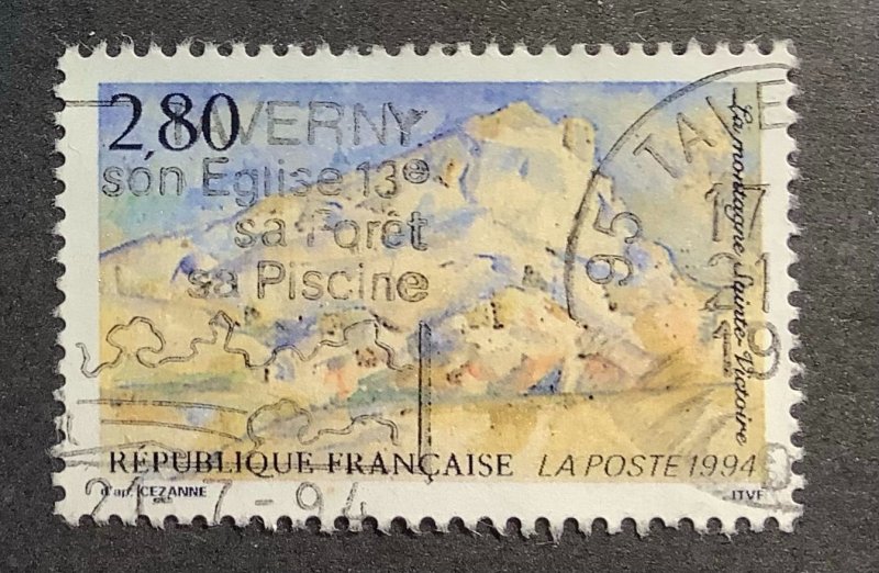 France 1994 Scott 2430 used - 2.80fr,  Tourism,  St. Victoire Mountains