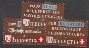 Switzerland SC C3-C5 Mint F-VF...Nice Stamps!