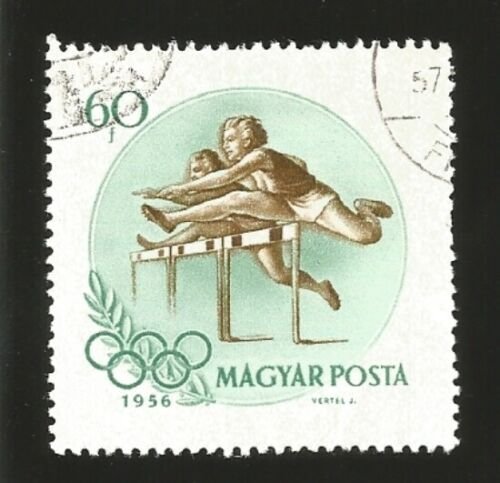 O) 1956 HUNGARY, OLYMPIC GAMES AT MELBOURNE-WOMEN HURDLERS, WITH CANCELLATION, X 