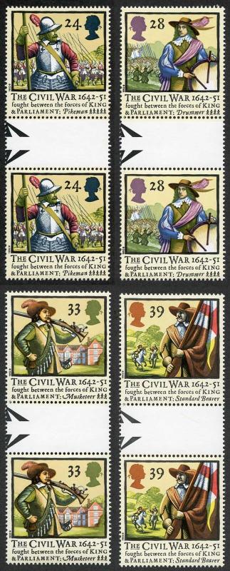 SG1620-3 1992 Civil War set in Gutter Pairs U/M