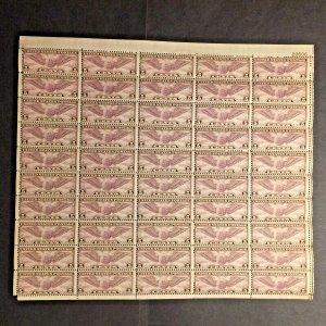 US, C16, FULL SHEET, MINT NH, 1930'S AIRMAIL COLLECTION
