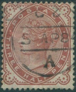 Great Britain 1880 SG167 1½d venetian red QV FU (amd)