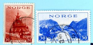 Norway, Scott #185-86, Used