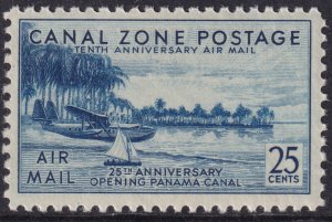 Sc# C18 U.S. Canal Zone 1939 airmail 25¢ MNH CV $17.50 Stk #2