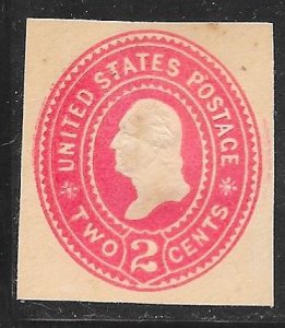 USA U363: 2c Washington, cut square, unused