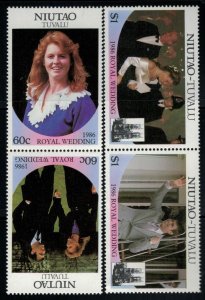 ZAYIX Royal Wedding Andrew & Fergie MNH Tuvalu Niutao 51-52 pairs  030822-SM16M