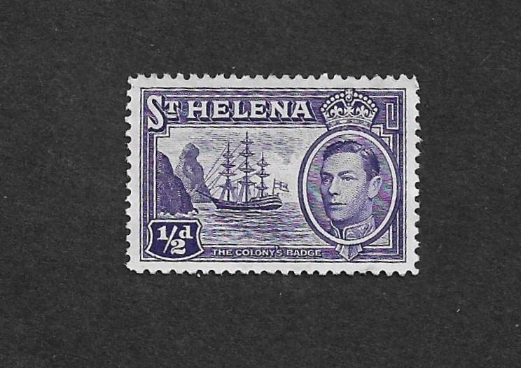 ST HELENA 1938 KING GEORGE VI HALF PENNY UNUSED