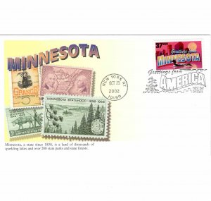 USA 2002 FDC Sc 3718 Minnesota Mystic Stamp United States First Day Cover