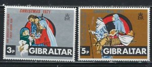 Gibraltar 281-2 MNH 1971 Christmas