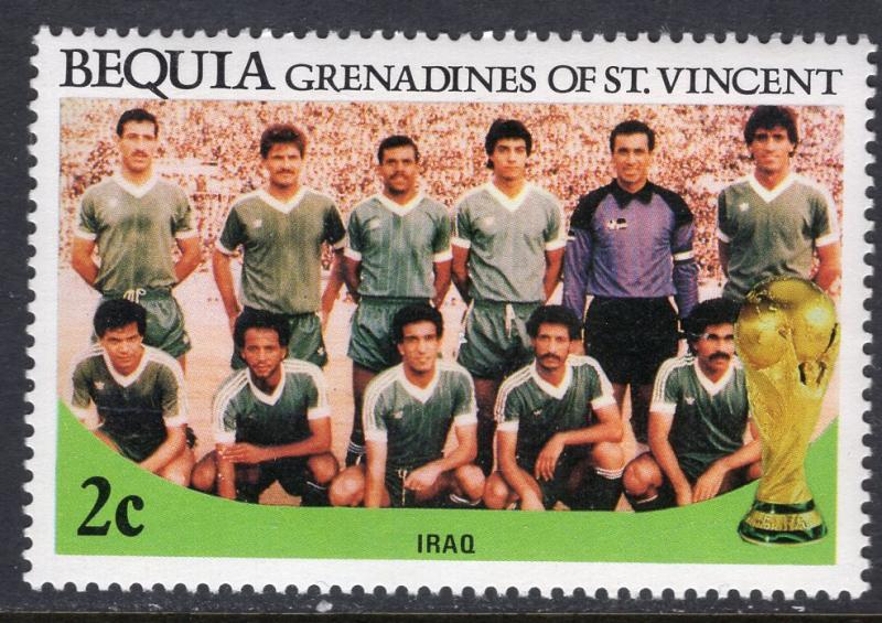 St Vincent Grenadines Bequia 219 Soccer MNH VF