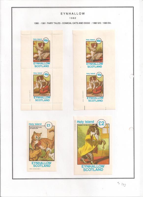 SCOTLAND - EYNHALLOW - 1982 - Fairy Tales #1 -Perf, Imp 2v, Souv, D/L Sheets-MLH