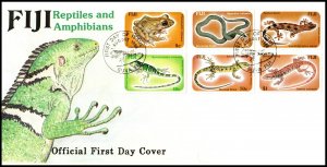 Fiji 554-559 Reptiles U/A FDC